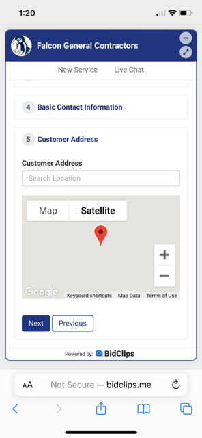 CustomerMapWidget