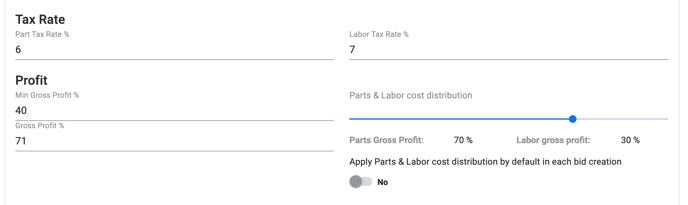 Image of how to set the tax rate